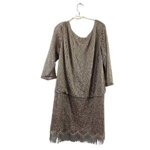 SL Fashion Women's Metallic Fringe Dress